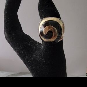 Lia Sofia Black and Silver Ring